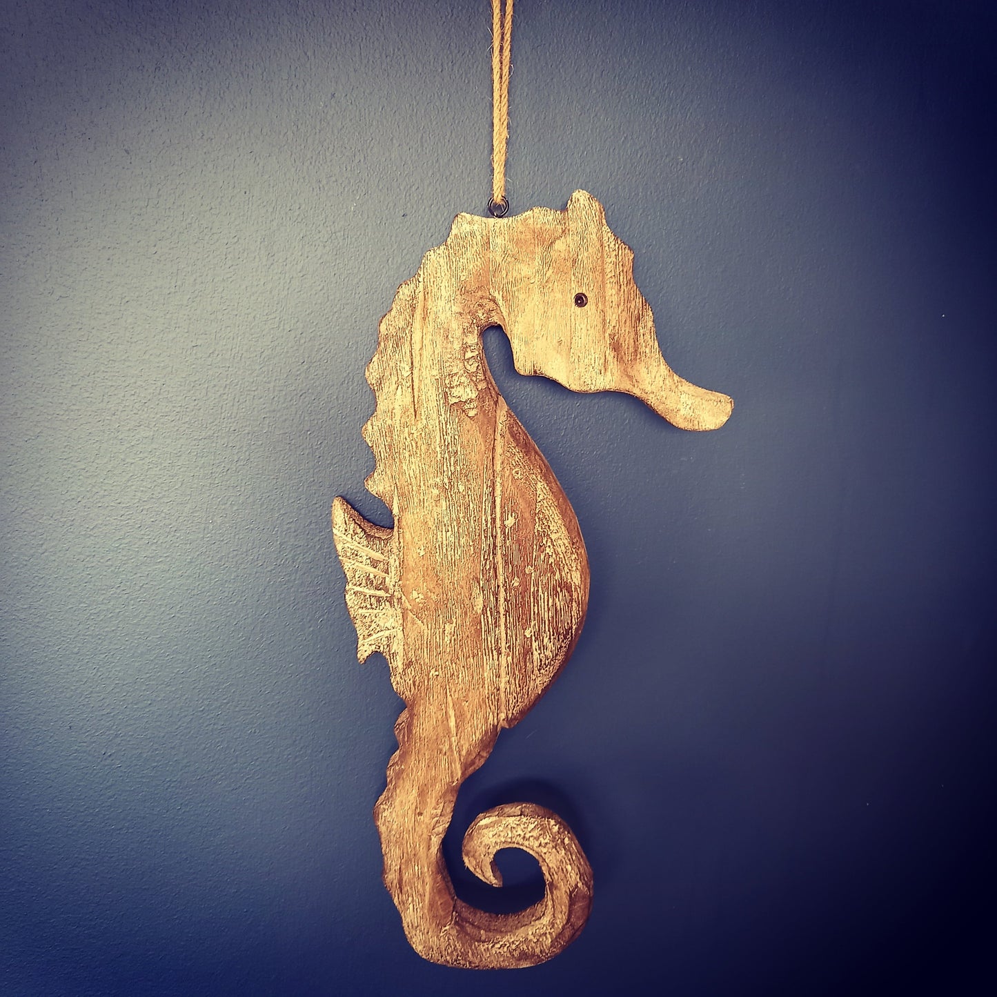Wooden Hanging Seahorse